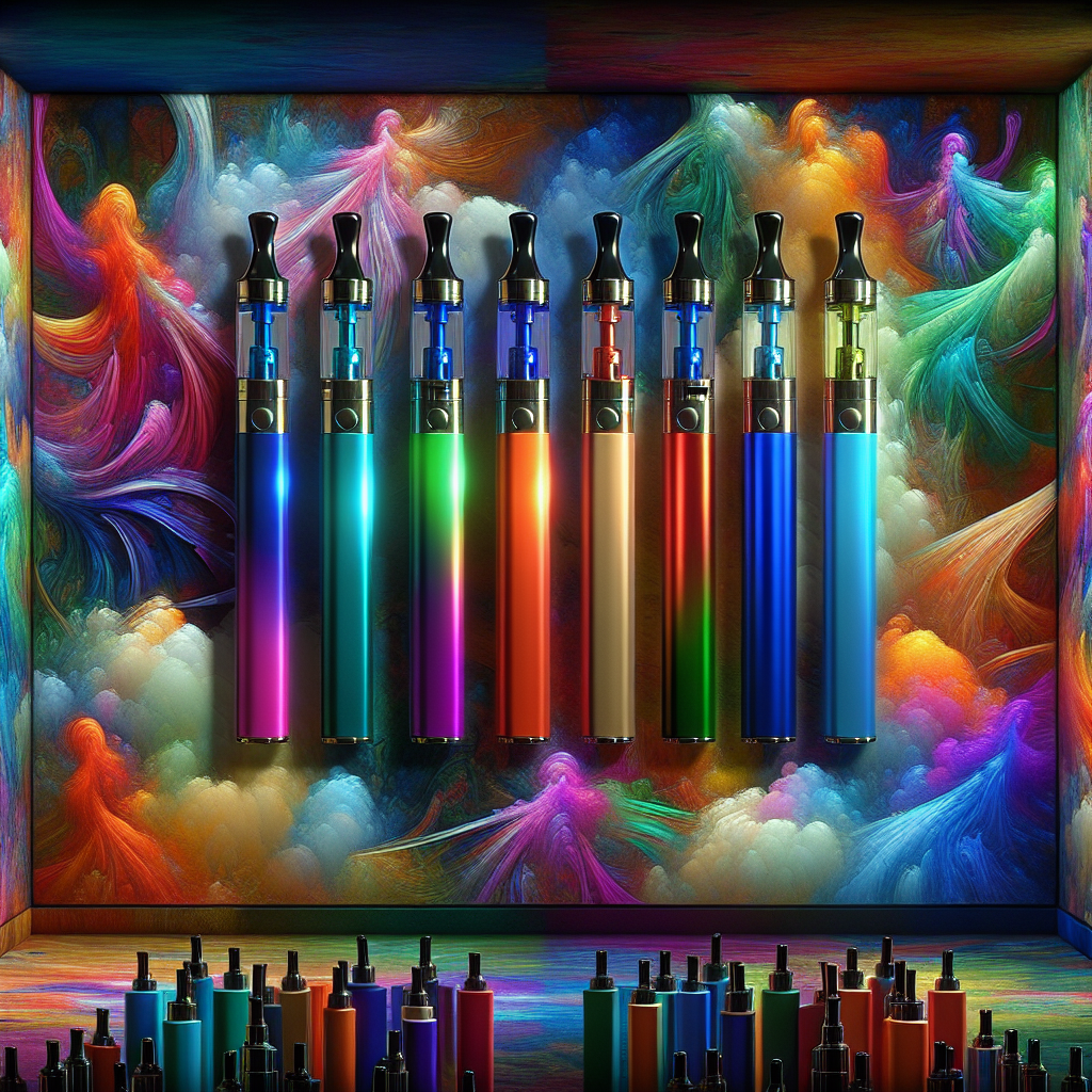 Одноразки з екзотичними смаками в сучасному стилі, яскраві кольори.