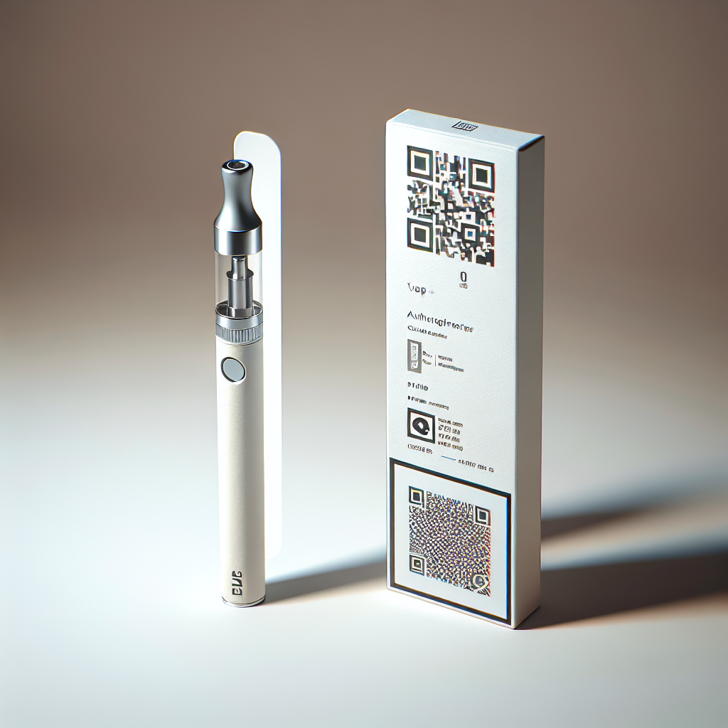 Vozol одноразовий вейп і коробка на нейтральному фоні з видимим QR-кодом, серійним номером та голограмою — як визначити оригінальність