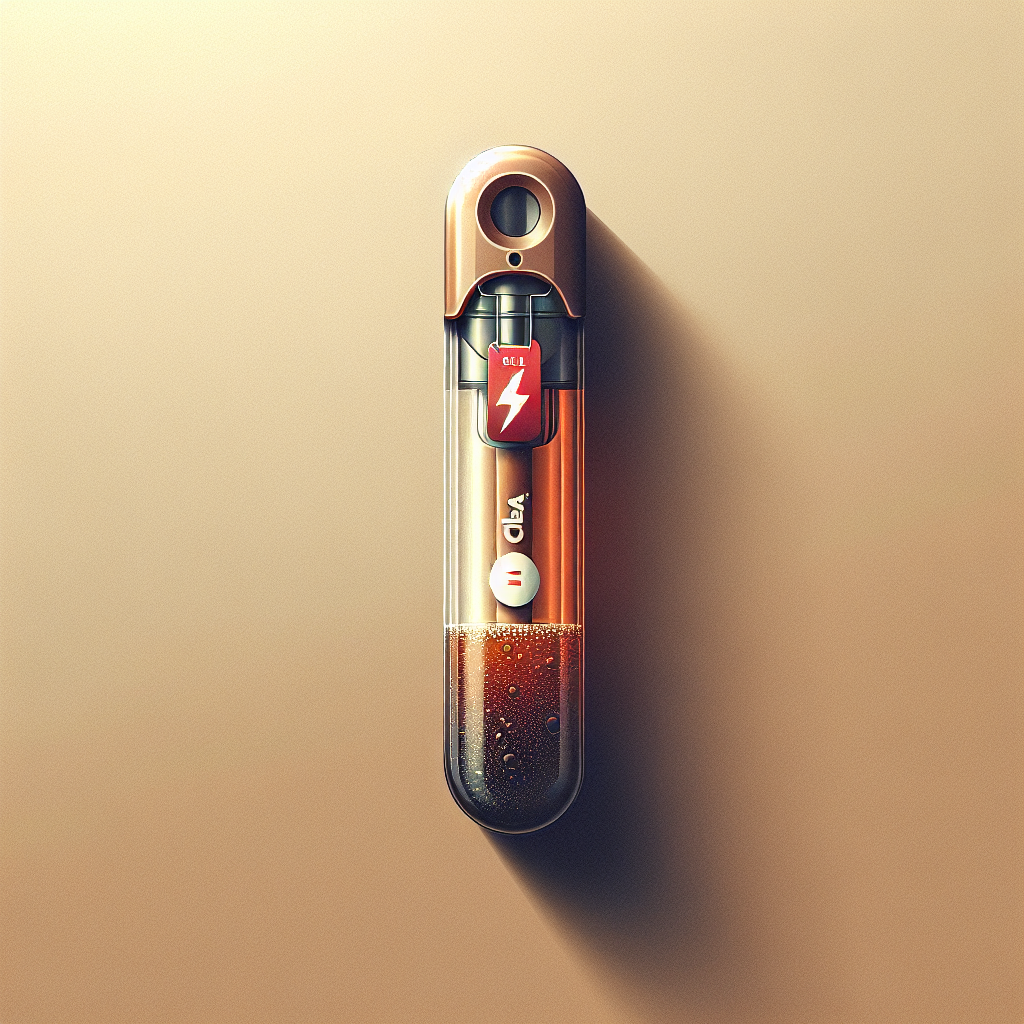 Мінімалістичний одноразовий под (одноразка) зі смаком коли, іконка підзарядки та бірка сезонного розпродажу