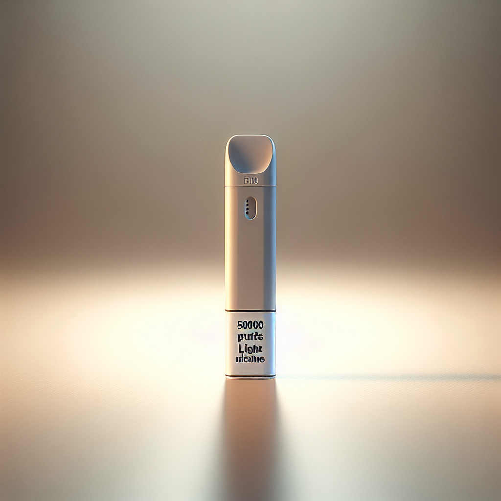 Мінімалістичне фото одноразового вейпу 5000 затяжок з легким нікотином — купити одноразовий вейп