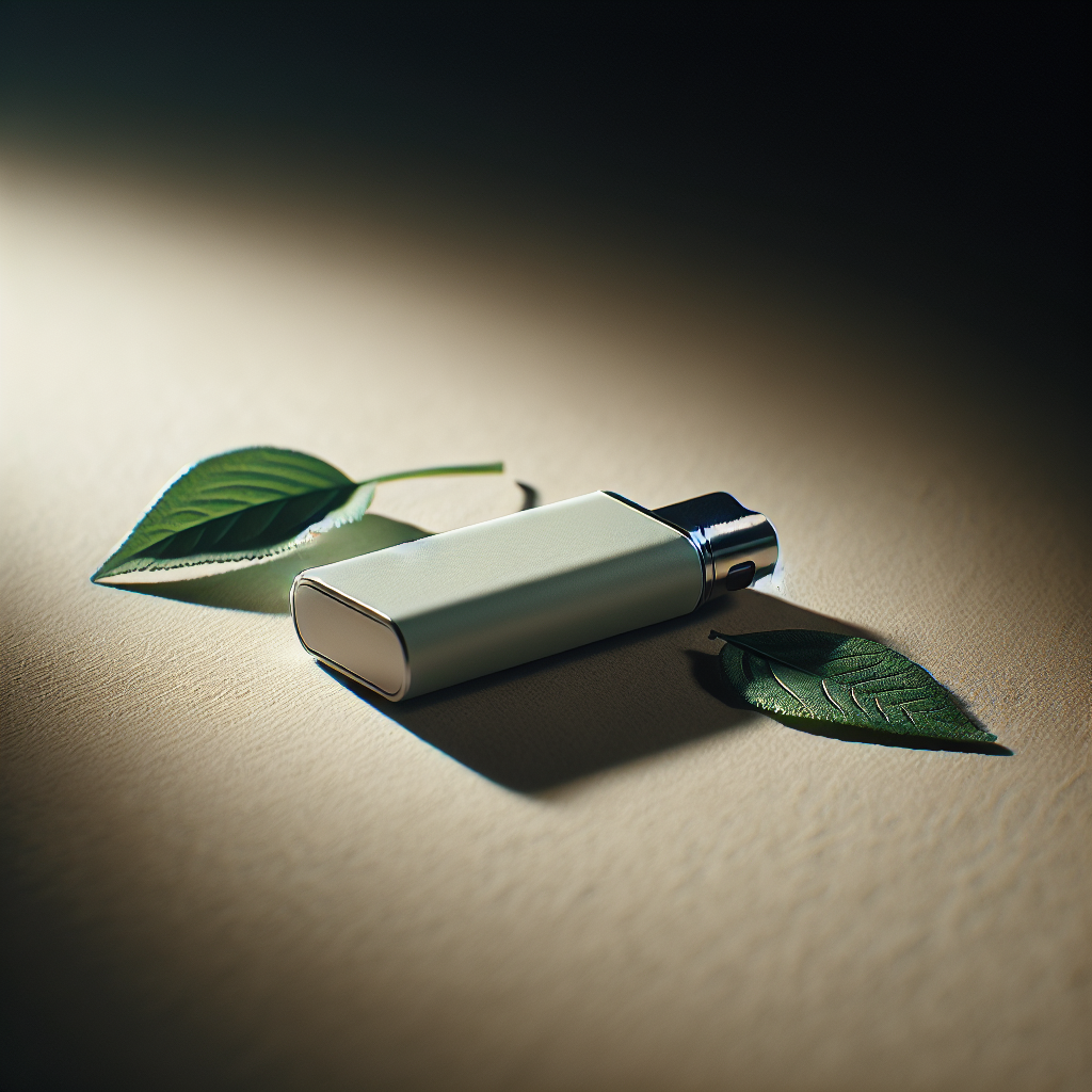 Одноразка на нейтральному тлі з листком — ілюстрація до матеріалу про купити одноразку у Львові та екологію